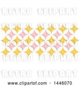 Vector Clip Art of Retro Yellow and Pink Geometric Star Pattern by Elena