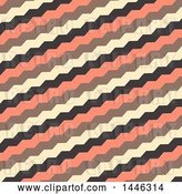 Vector Clip Art of Retro Yellow, Black and Salmon Pink Zig Zag Pattern by KJ Pargeter