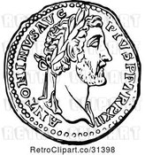 Vector Clip Art of Roman Coin by Prawny Vintage