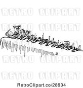 Vector Clip Art of Row of Shoes by Prawny Vintage