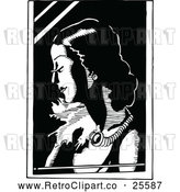 Vector Clip Art of Woman by Prawny Vintage