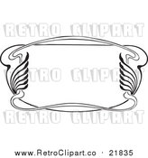 Vector Clipart of a Retro Art Deco Styled Border by BestVector