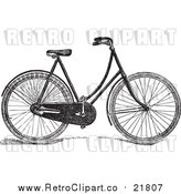 Vector Clipart of a Retro Bicycle by BestVector