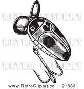 Vector Clipart of a Retro Fishing Lure by BestVector