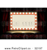 Vector Clipart of a Retro Marquee Theater Sign by AtStockIllustration