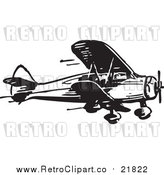 Vector Clipart of a Retro Plane by BestVector