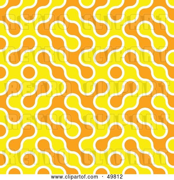 Clip Art of Retro Abstract Yellow and Orange Background