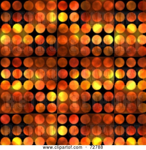Clip Art of Retro Background of Flames over Black Circles