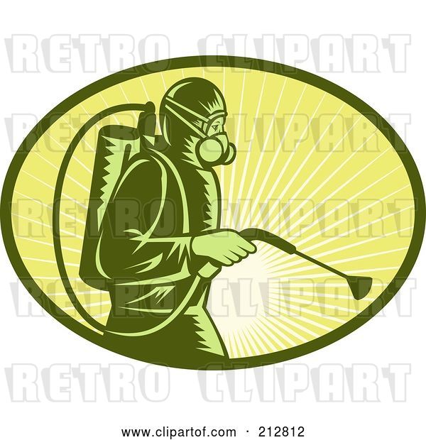 Clip Art of Retro Exterminator Logo