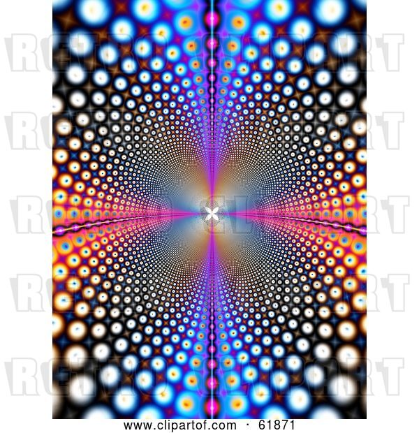 Clip Art of Retro Fractal Wormhole Dotted Background