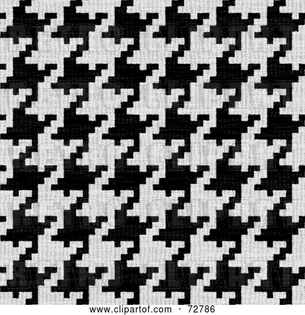Clip Art of Retro Hounds Tooth Fabric Texture Background