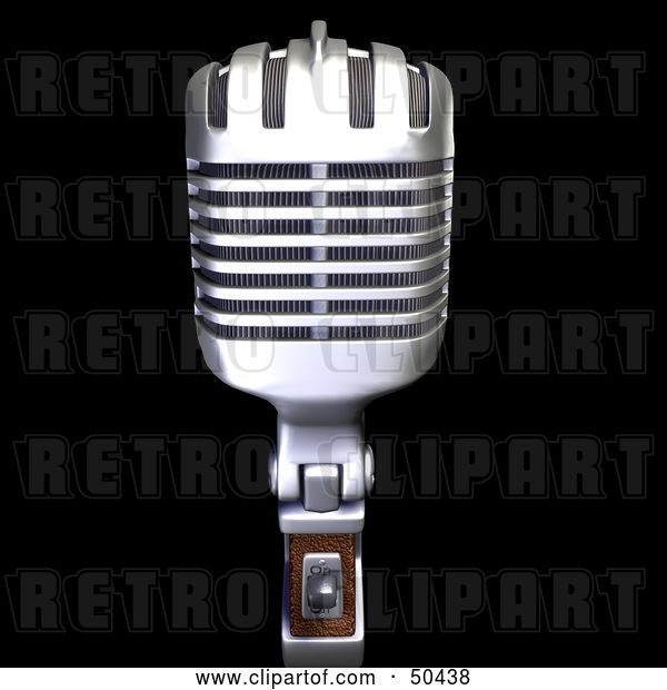 Clip Art of Retro Microphone - Version 1