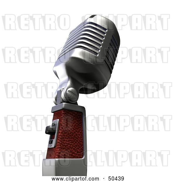 Clip Art of Retro Microphone - Version 3