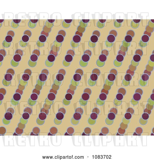 Clip Art of Retro Seamless Circle Diagonal Pattern Background