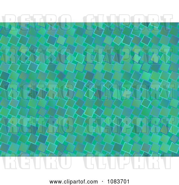 Clip Art of Retro Seamless Green Square Pattern Background