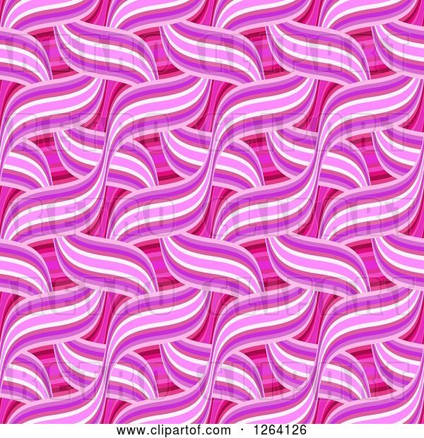 Clip Art of Retro Seamless Pink Weave Backgroud Pattern
