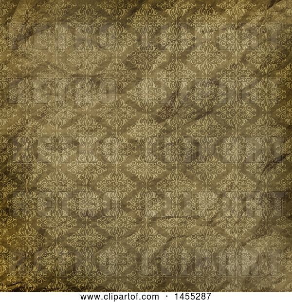 Clip Art of Retro Wrinkled Wallpaper Texture Background