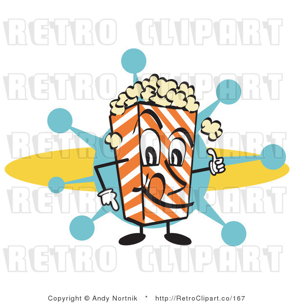 Clip Art Popcorn Guy Royalty Free Retro Vector