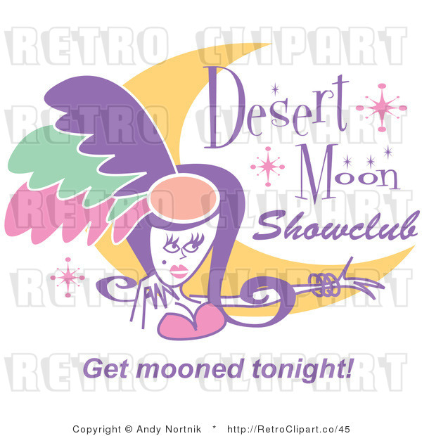 Retro Vector Clip Art of a Showgirl with Sample Text
