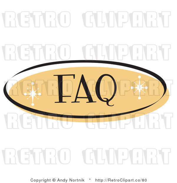 Royalty Free Retro Vector Clip Art of a FAQ Website Button