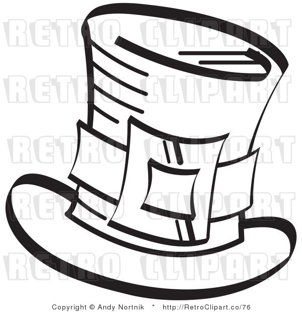 Royalty Free Retro Vector Clip Art of a Leprechaun Top Hat