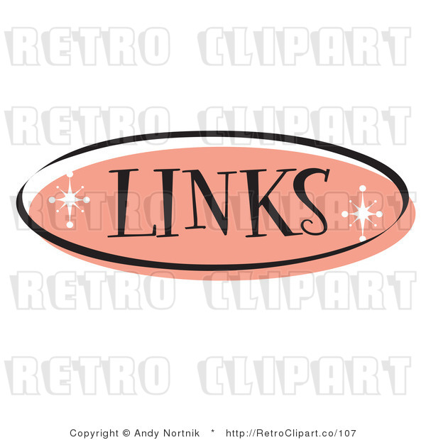 Royalty Free Retro Vector Clip Art of a Pink Links Website Button