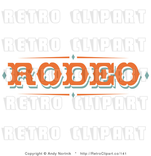 Royalty Free Retro Vector Clip Art of a Rodeo Sign