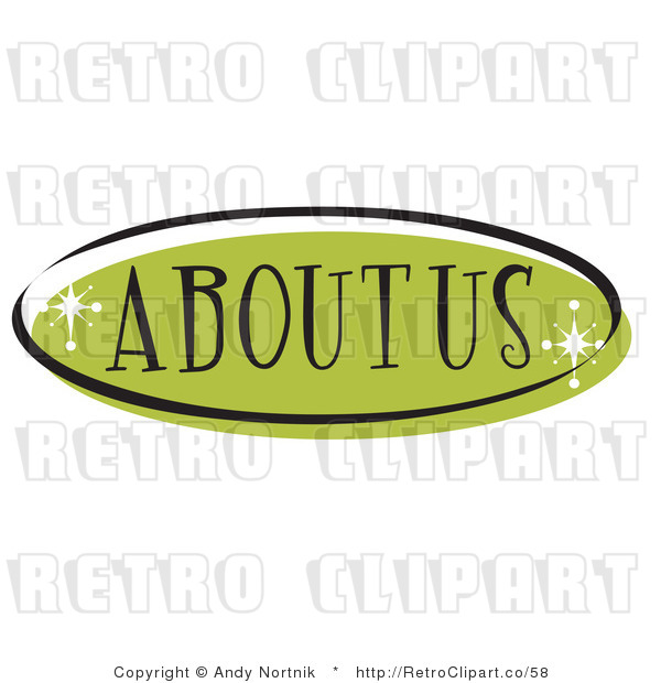 Royalty Free Retro Vector Clip Art of an About Us Website Button