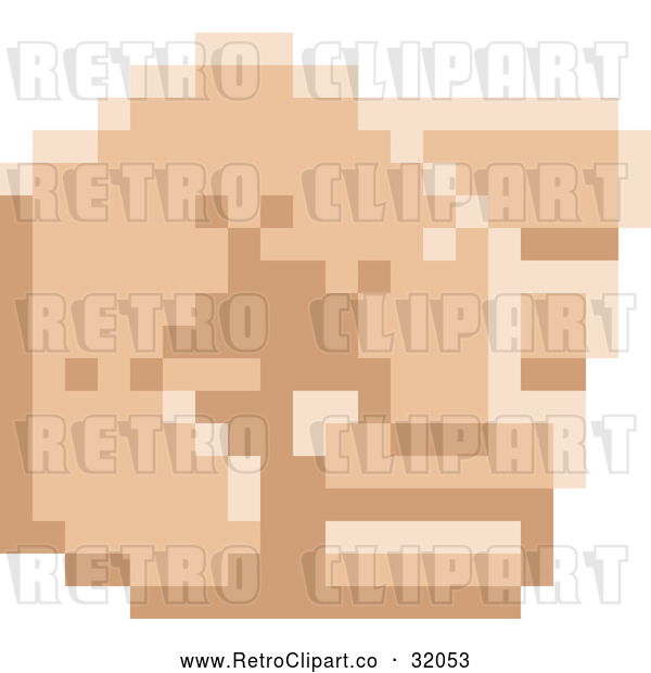 Vector Clip Art of a Retro 8 Bit Pixel Art Styled Hand in a Fist