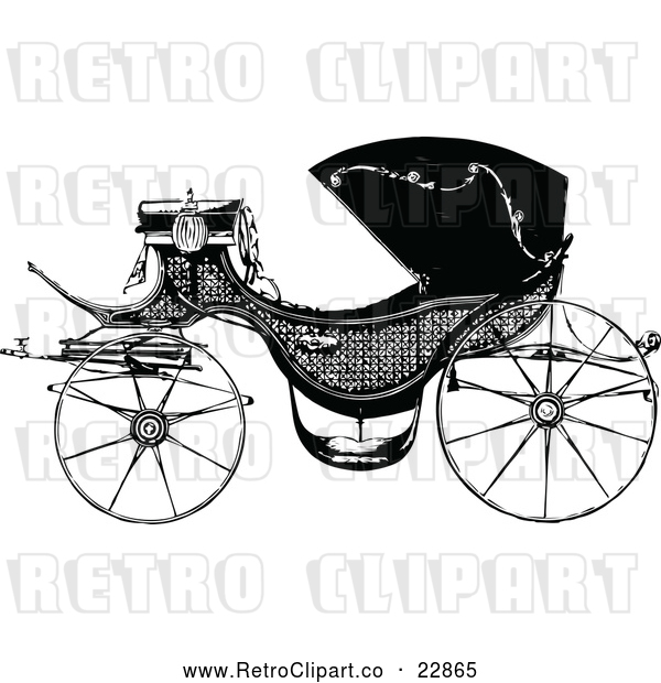 Vector Clip Art of a Retro Carriage