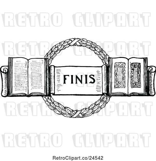 Vector Clip Art of Finis Page Design
