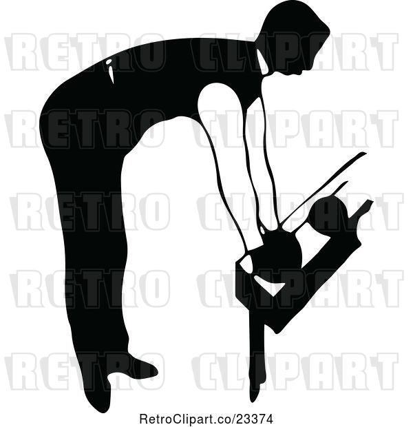 Vector Clip Art of Guy Bowling 3
