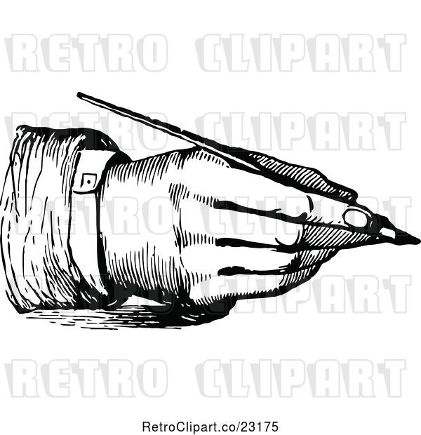 Vector Clip Art of Hand Writing with a Fountain Pen 3
