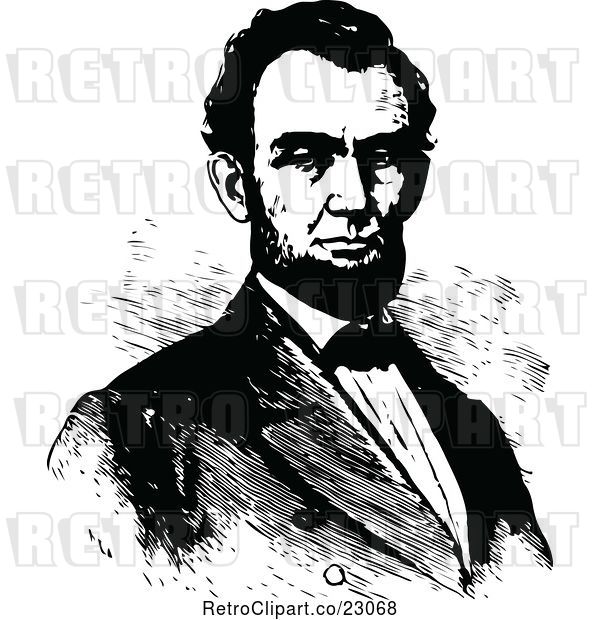 Vector Clip Art of Portrait of Abraham Lincoln