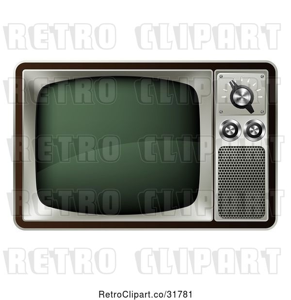 Vector Clip Art of Retro 3d Box Television