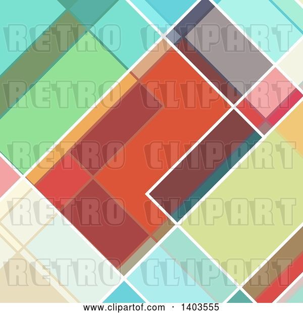 Vector Clip Art of Retro Abstract Colorful Geometric Background