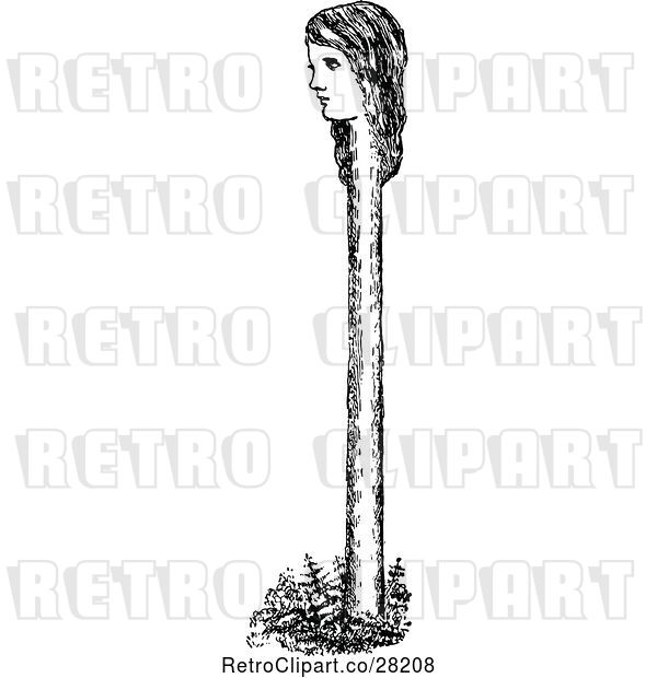 Vector Clip Art of Retro Alice with a Long Neck