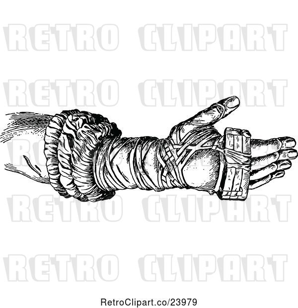 Vector Clip Art of Retro Ancient Boxing Glove