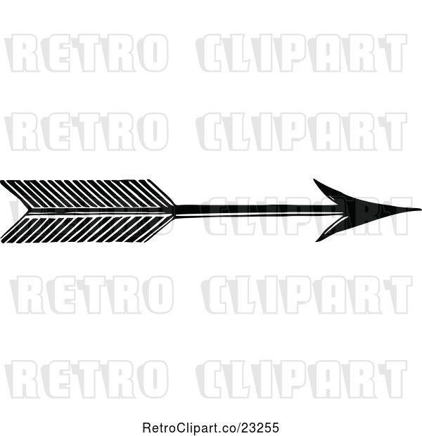 Vector Clip Art of Retro Archery Arrow