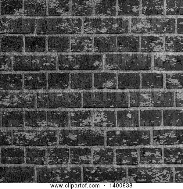 Vector Clip Art of Retro Background of a Black Industrial Brick Wall