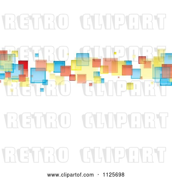 Vector Clip Art of Retro Background of Colorful Squares on White