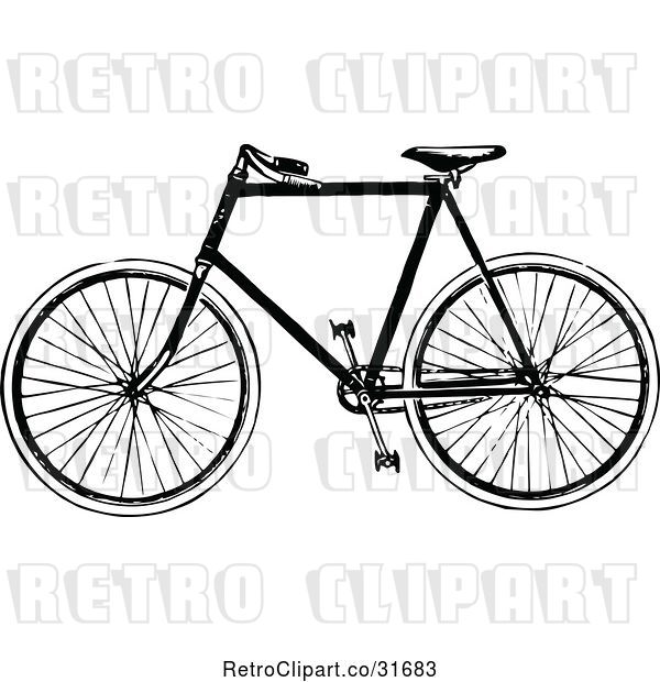Vector Clip Art of Retro Bicycle 2