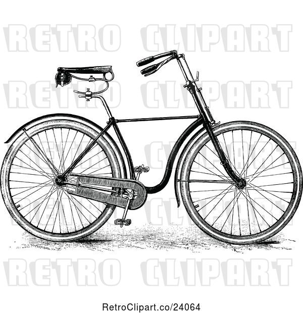 Vector Clip Art of Retro Bicycle
