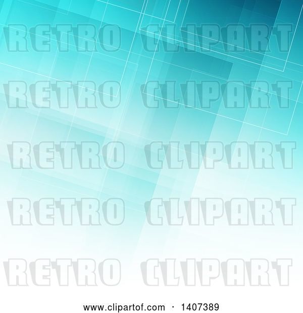 Vector Clip Art of Retro Blue Low Poly Geometric Background