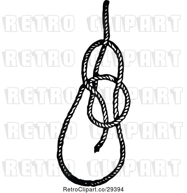 Vector Clip Art of Retro Bowline Knot