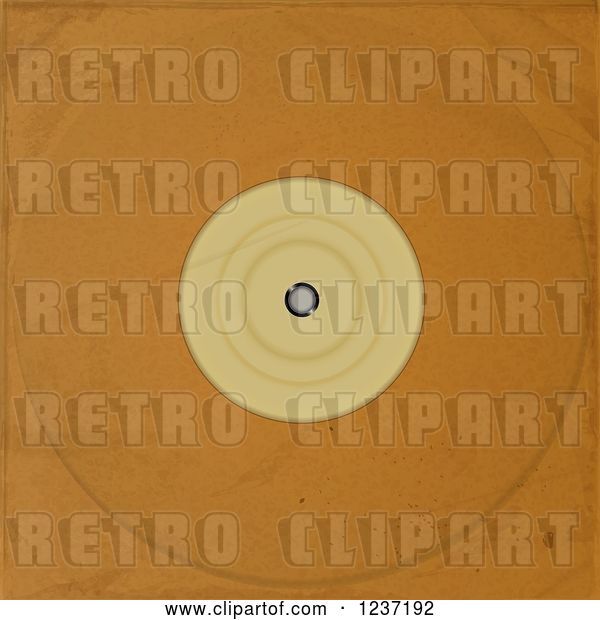 Vector Clip Art of Retro Brown Paper Vinyl Record Album Sleeve