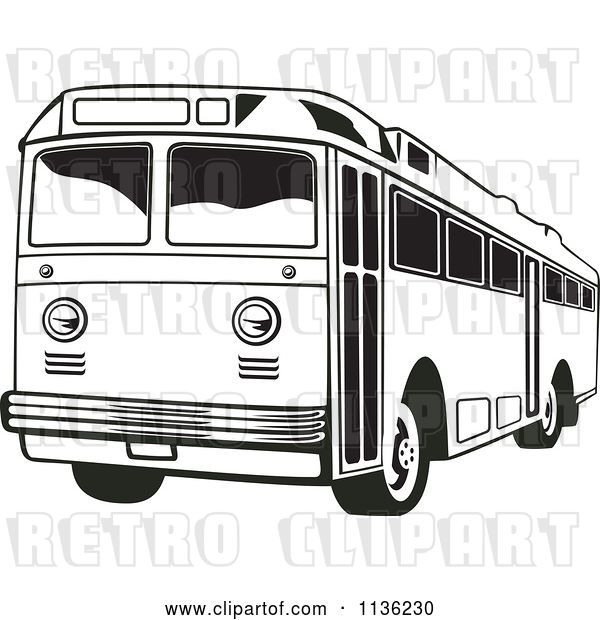 Vector Clip Art of Retro Bus