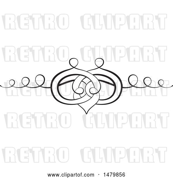 Vector Clip Art of Retro Calligraphic Wedding Band Design Element