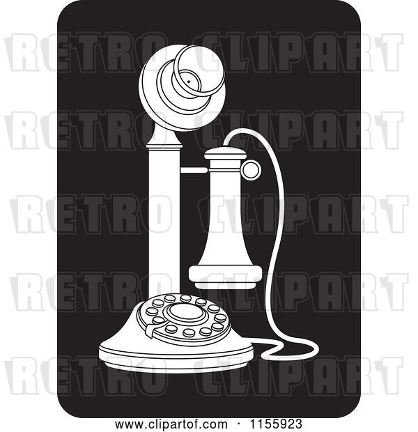 Vector Clip Art of Retro Candlestick Telephone Icon