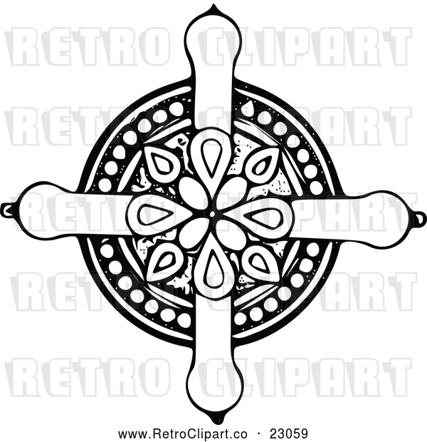 Vector Clip Art of Retro Celtic Cross 2